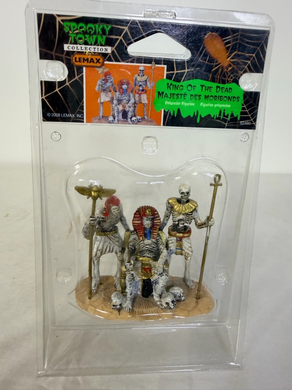 Lemax Spooky Town King Of The Dead Skeleton Figure 2008 Halloween Decor